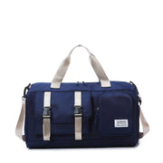Eonothem High Quality Large Capacity Travel Duffle Bag - Adjustable Shoulder Strap, Multiple Pockets, Polyester Sports Gym Weekender Bag for Women in Bright Pink/Peacock Green/Peach/Light Grey/Light Blue//Blue/Black, Fitness