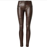 SLEEK-2 VEGAN MID TO HIGH-WAISTED ECO-LEATHER LEGGINGS