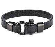 Rock punk minimalist leather bracelet