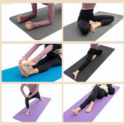 Widen Thicken Extended Yoga Mat - 1pc Solid Color Dance Fitness Mat With Carrying Strap - 183*61*0.8cm/6.0*2.0*0.03ft