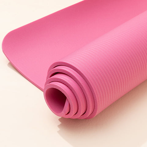 Widen Thicken Extended Yoga Mat - 1pc Solid Color Dance Fitness Mat With Carrying Strap - 183*61*0.8cm/6.0*2.0*0.03ft