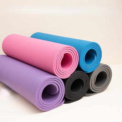 Widen Thicken Extended Yoga Mat - 1pc Solid Color Dance Fitness Mat With Carrying Strap - 183*61*0.8cm/6.0*2.0*0.03ft