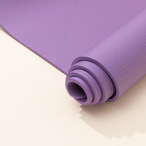 Widen Thicken Extended Yoga Mat - 1pc Solid Color Dance Fitness Mat With Carrying Strap - 183*61*0.8cm/6.0*2.0*0.03ft
