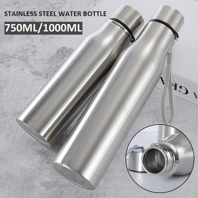 25.36oz/33.81oz Stainless Steel Water Bottles - Durable, Leak-Proof Ordinary Water Cup -Non Insulated Cup- Ideal for Fitness Enthusiasts - for Gym, Outdoor Activities - Perfect Gift for Athletes & Fitness Lover
