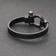 Rock punk minimalist leather bracelet