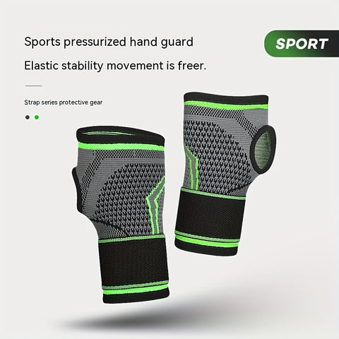1pc Compression Wrist Brace Wrap - Ideal for Fitness, Sports, Weightlifting - Durable Wrist Pressure Band and Palm Support Bandage for Hand Stability, and Comfort During Workouts and Activities
