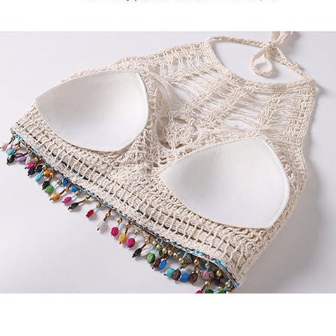 Tube top vest Bohemian design sense vest