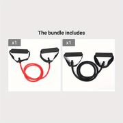 1pc Premium TPE Resistance Band - U-Shaped, Elastic Fitness Rope with Comfort Handles in Red/Green/Black - Ideal for Home Workouts & Strength Training