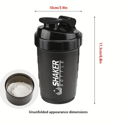 Portable Protein Shaker Cup - Durable PP Material, Leakproof Design, Ideal for Gym & Outdoor Fitness Enthusiasts, Shaking Cup, Milkshake - For Fitness Lovers & Athletes - Perfect Gift for Workout Enthusiasts