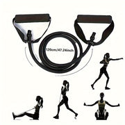 1pc Premium TPE Resistance Band - U-Shaped, Elastic Fitness Rope with Comfort Handles in Red/Green/Black - Ideal for Home Workouts & Strength Training