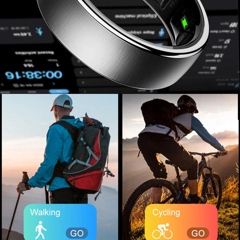 Smart Ring R10 Womens Men Electronic Smartring Blood Oxygen Health Monitor Sleep Monitor Rings 5ATM Waterproof Fitness Tracker