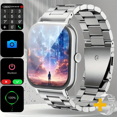2025 New Smart Watch Outdoor Fitness Sports Watch Business Simple and Fresh Design Supports Wireless Suitable for Men and Women