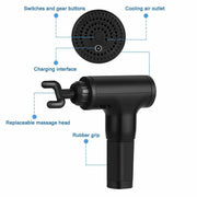 Sports Massage Gun with 4 Heads Deep Tissue Muscle Relaxing Percussion Massager