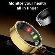 R09 Smart Ring with Charging Case Waterproof Health Fitness Rings Body Temperature Health and Sleep Monitor for Men Women