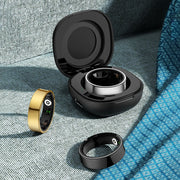 R09 Smart Ring with Charging Case Waterproof Health Fitness Rings Body Temperature Health and Sleep Monitor for Men Women