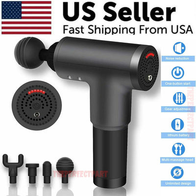 Sports Massage Gun with 4 Heads Deep Tissue Muscle Relaxing Percussion Massager