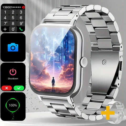 2025 New Smart Watch Outdoor Fitness Sports Watch Business Simple and Fresh Design Supports Wireless Suitable for Men and Women