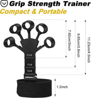 Finger Strengthener with 6 Resistant Level Grip Strength Trainer Finger Exerciser Hand Strengthener Flexion Extension Wrist