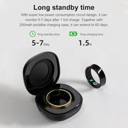 R09 Smart Ring with Charging Case Waterproof Health Fitness Rings Body Temperature Health and Sleep Monitor for Men Women