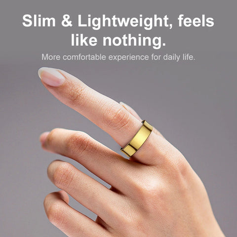 R09 Smart Ring with Charging Case Waterproof Health Fitness Rings Body Temperature Health and Sleep Monitor for Men Women