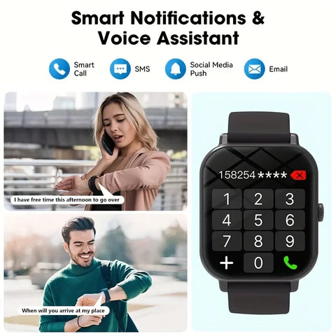 2025 New Smart Watch Outdoor Fitness Sports Watch Business Simple and Fresh Design Supports Wireless Suitable for Men and Women