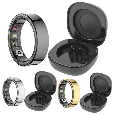 R09 Smart Ring with Charging Case Waterproof Health Fitness Rings Body Temperature Health and Sleep Monitor for Men Women