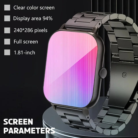 2025 New Smart Watch Outdoor Fitness Sports Watch Business Simple and Fresh Design Supports Wireless Suitable for Men and Women