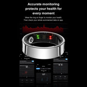 R09 Smart Ring with Charging Case Waterproof Health Fitness Rings Body Temperature Health and Sleep Monitor for Men Women