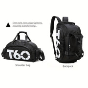 2023 New T60 Dual-Shoulder Sports Bag/Swim Bag/Ski Bag/Fitness Bag/Luggage Bag/Hiking Travel Bag/Yoga Bag/Student Bag(Essential for Holiday Outings, Give to Youngsters and Family Members Holiday Gifts)