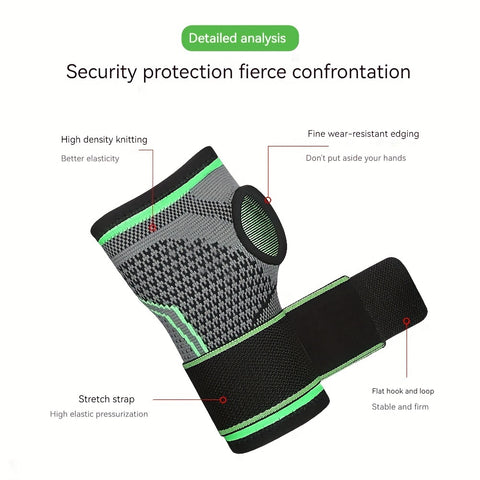 1pc Compression Wrist Brace Wrap - Ideal for Fitness, Sports, Weightlifting - Durable Wrist Pressure Band and Palm Support Bandage for Hand Stability, and Comfort During Workouts and Activities