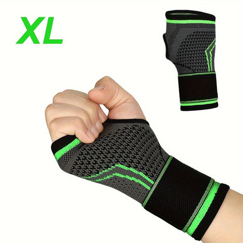 1pc Compression Wrist Brace Wrap - Ideal for Fitness, Sports, Weightlifting - Durable Wrist Pressure Band and Palm Support Bandage for Hand Stability, and Comfort During Workouts and Activities