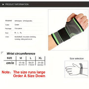 1pc Compression Wrist Brace Wrap - Ideal for Fitness, Sports, Weightlifting - Durable Wrist Pressure Band and Palm Support Bandage for Hand Stability, and Comfort During Workouts and Activities